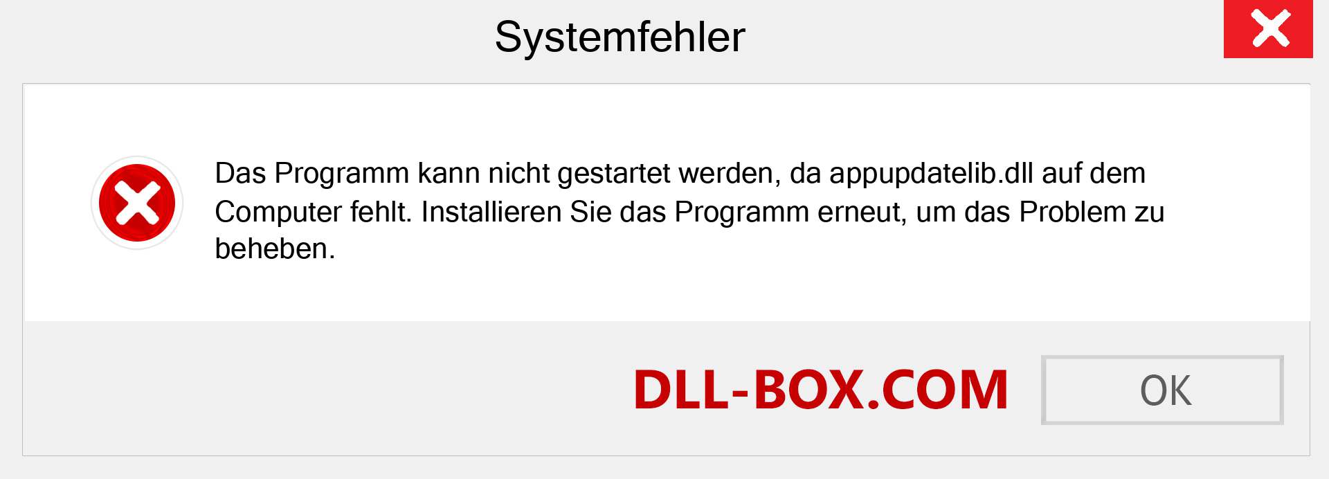 appupdatelib.dll-Datei fehlt?. Download für Windows 7, 8, 10 - Fix appupdatelib dll Missing Error unter Windows, Fotos, Bildern